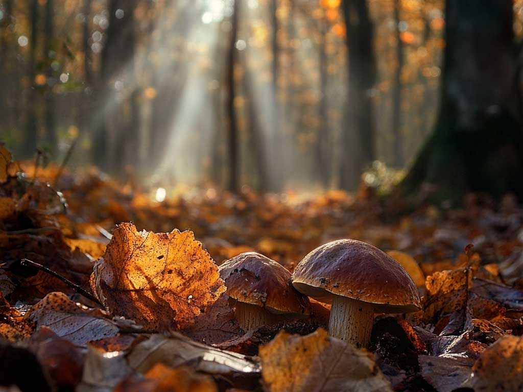boletus in bosco di faggio